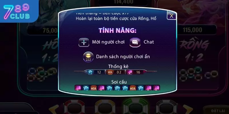 Rồng Hổ 789CLUB – Cược Nhanh Thắng Lớn Chỉ Trong Một Lá Bài 3 Điểm đặc biệt trong tỷ lệ trả thưởng Rồng Hổ