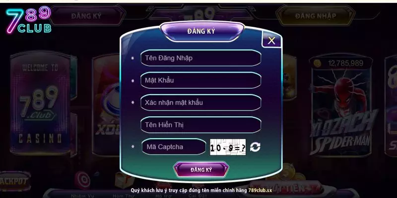 Trang Chủ 789 CLUB 8 Hướng dẫn đăng ký 789CLUB