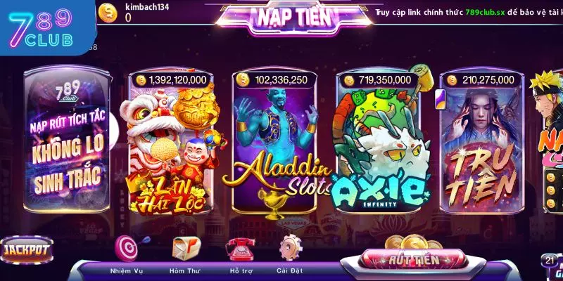 Trang Chủ 789 CLUB 6 Sảnh Slot Game tại 789CLUB